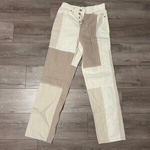 PacSun Brown Patchwork Boyfriend Jeans (Size 25)